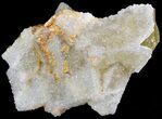 Quartz Encrusted Yellow Cubic Fluorite Cluster - Morocco #44853-2
